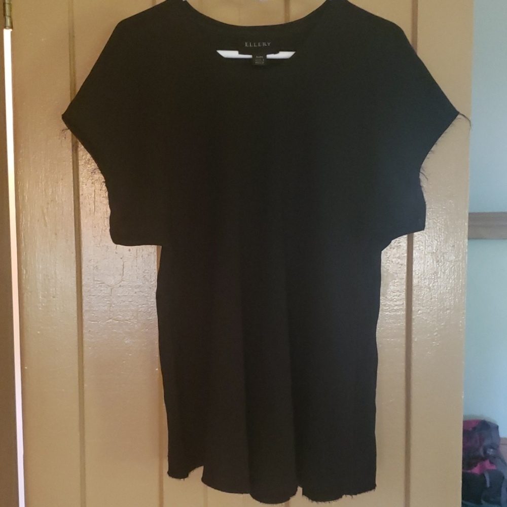 Frayed Loose Black Top